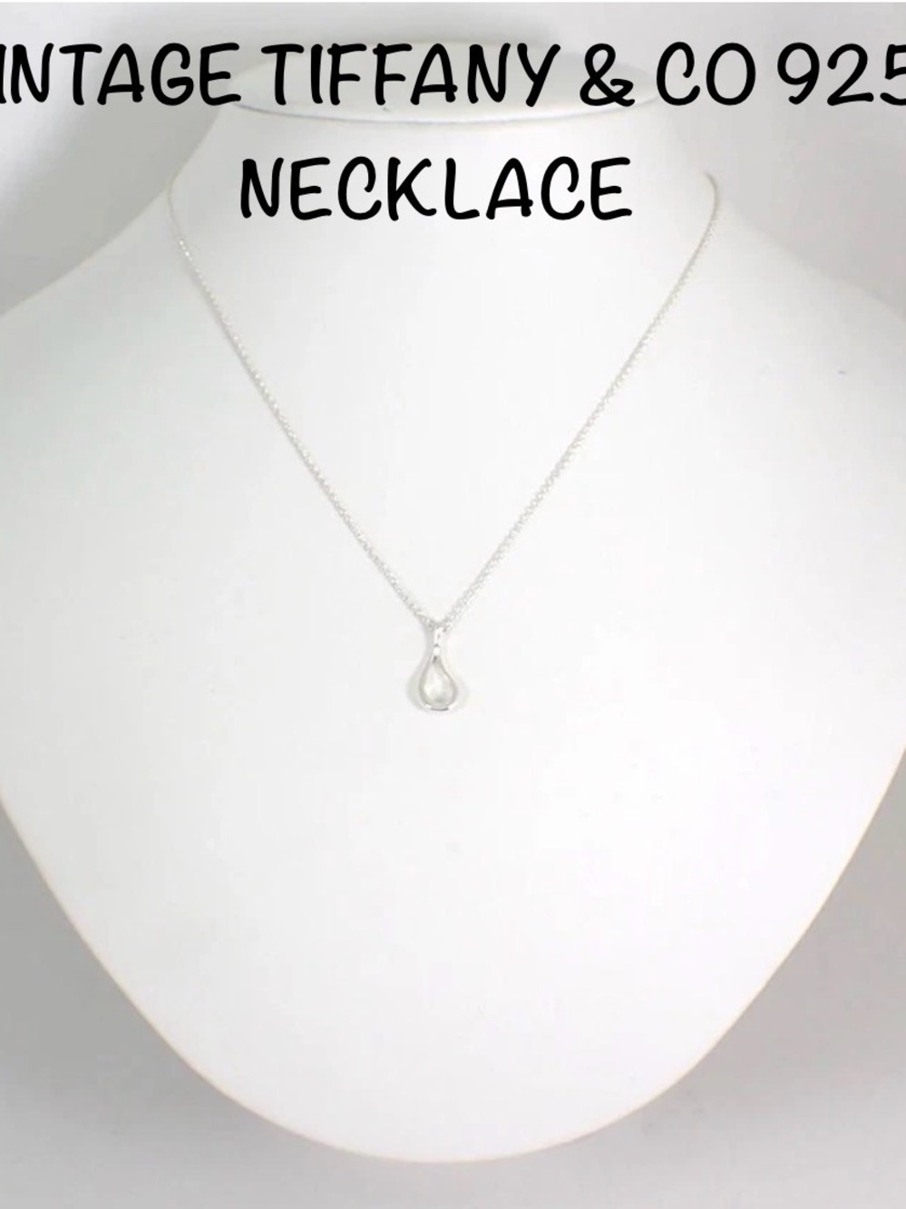 Tiffany & Co. Sterling Silver Teardrop Necklace - Silver- Authentic
